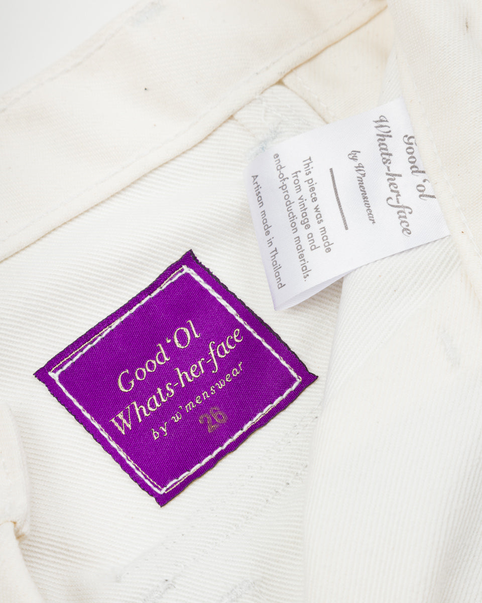 W'Menswear Unisex Freedom Flight Trouser - White/Black - Standard & Strange