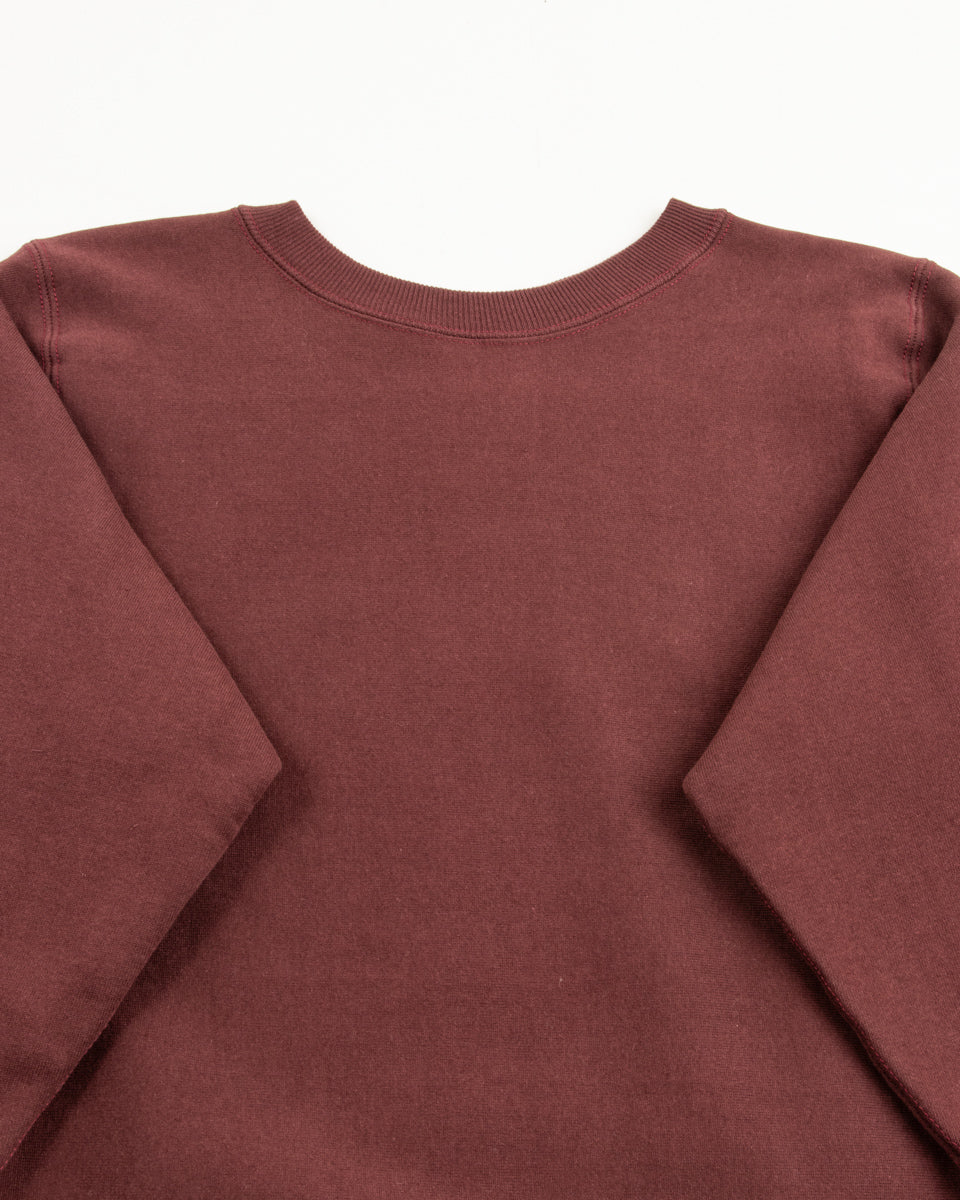 Warehouse Lot 483 Reverse Weave Loopwheel Sweatshirt - Bordeaux - Standard & Strange