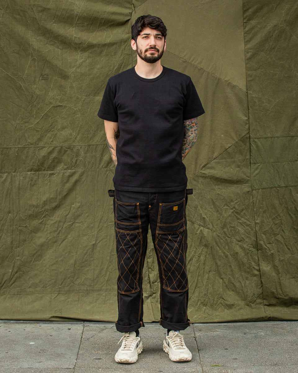 Wonder Looper Double Heavyweight Crewneck T-shirt - Black - Standard & Strange