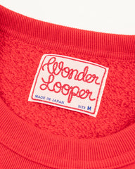 Wonder Looper Super Looper French Terry Pullover Crewneck - Red - Standard & Strange