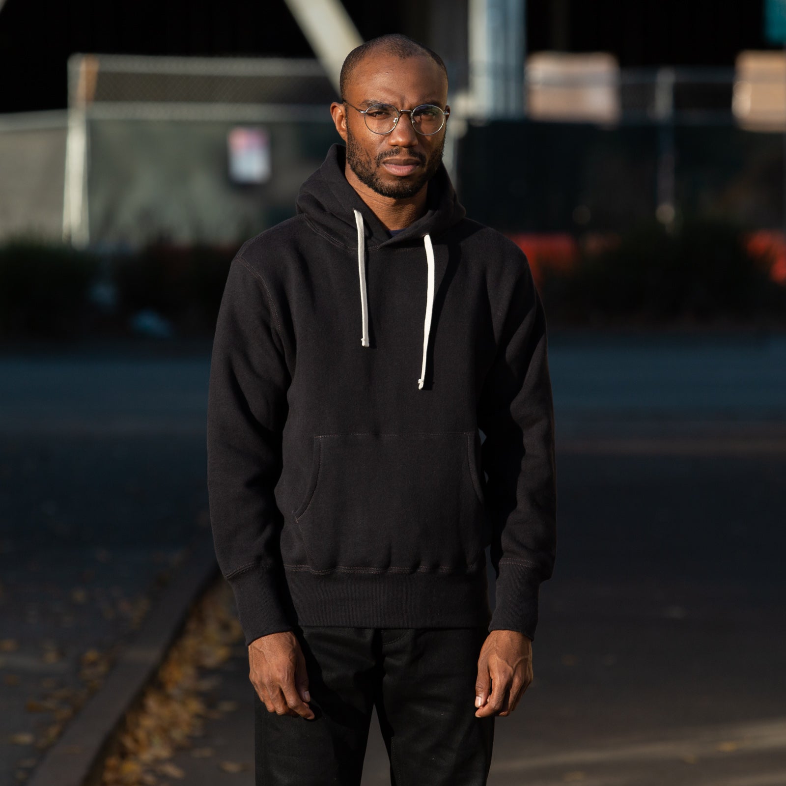 The Real McCoy's Loopwheel Pullover Hoodie - Black - Standard & Strange