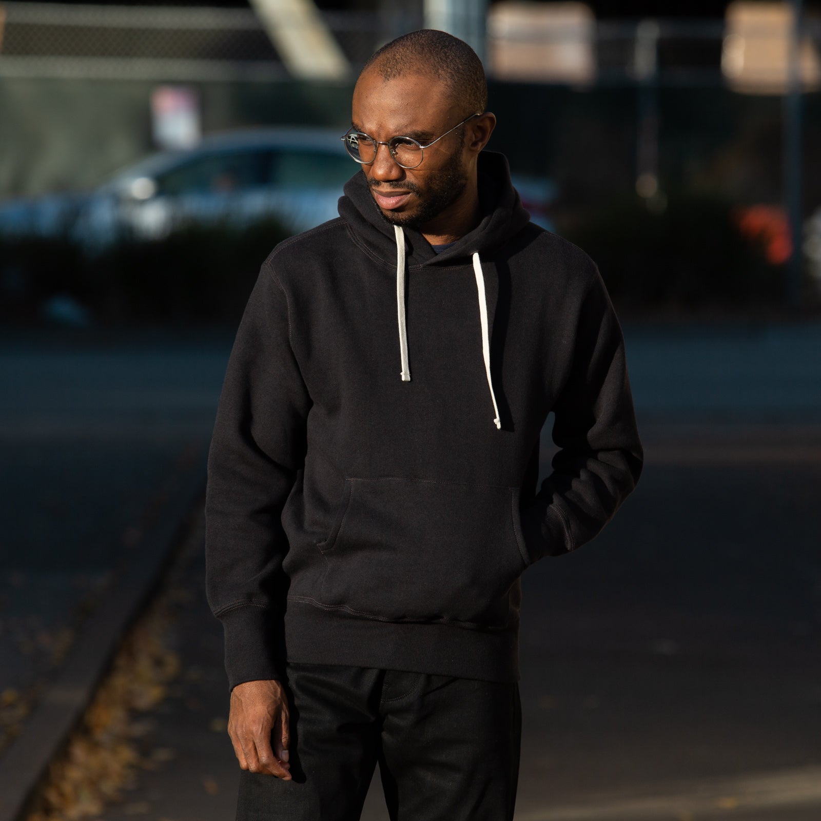 The Real McCoy's Loopwheel Pullover Hoodie - Black - Standard & Strange