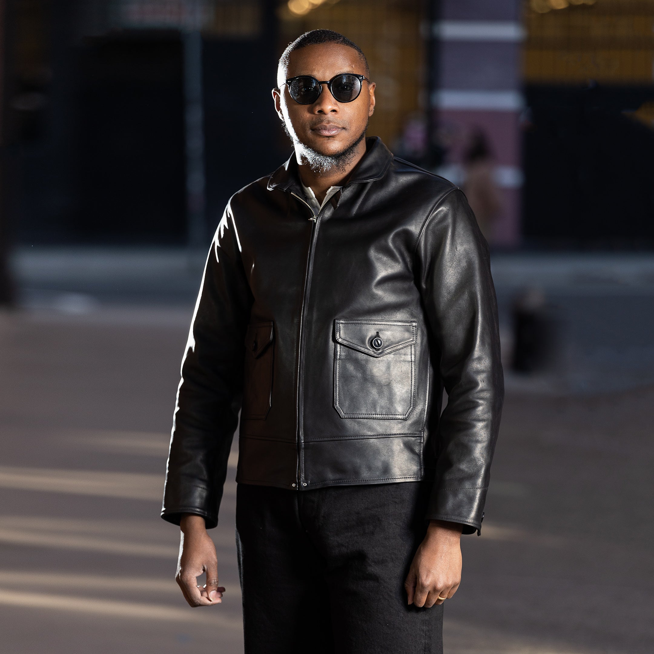 Attractions Horsehide A-1 Zip Jacket - Black - Standard & Strange