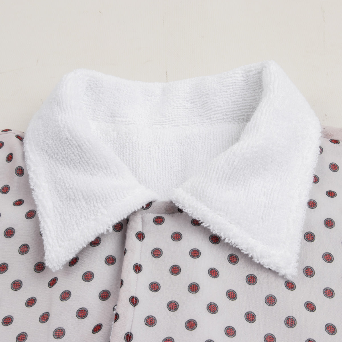 Bryceland's Co Towel Shirt - White w/ Navy/Red Circles - Standard & Strange