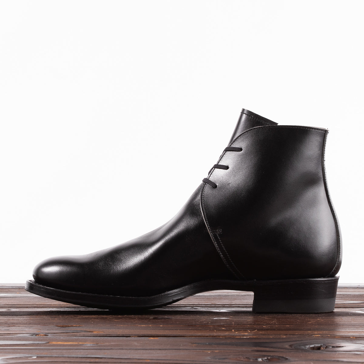 Clinch Boots George Boots - Black Overdyed Kip - CN-Wide Last - Standard & Strange