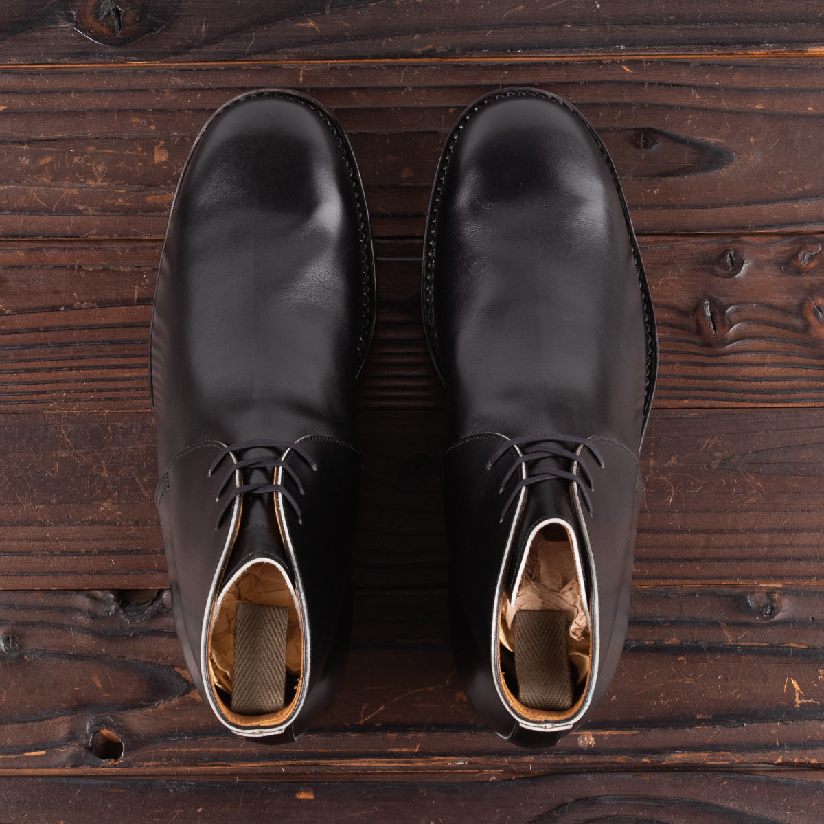 Clinch Boots George Boots - Black Overdyed Kip - CN-Wide Last - Standard & Strange