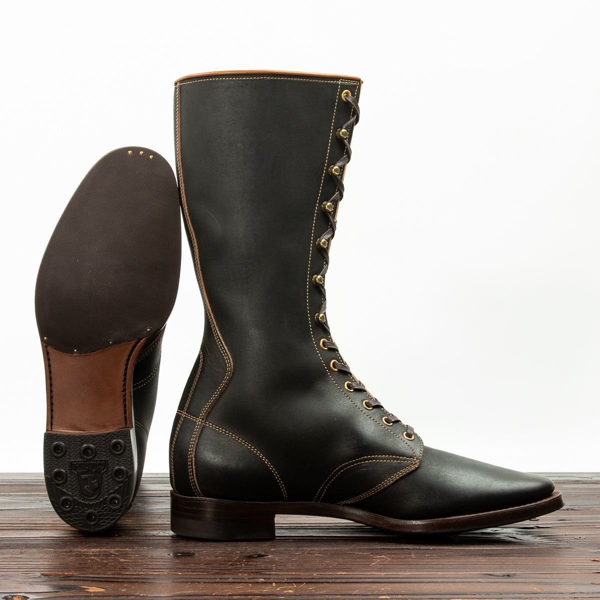 Clinch Boots Hi-Liner Boots - Black Overdyed Latigo - CN-S Last - Standard & Strange