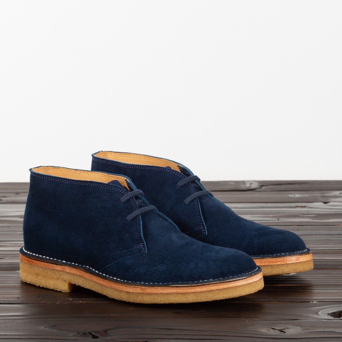 John Lofgren Desert Boots - Navy - Standard & Strange