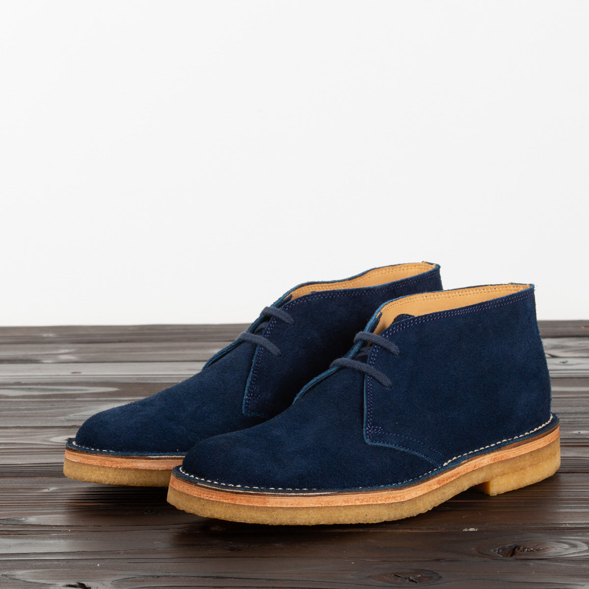John Lofgren Desert Boots - Navy - Standard & Strange