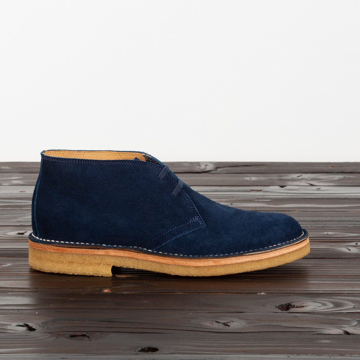 John Lofgren Desert Boots - Navy - Standard & Strange