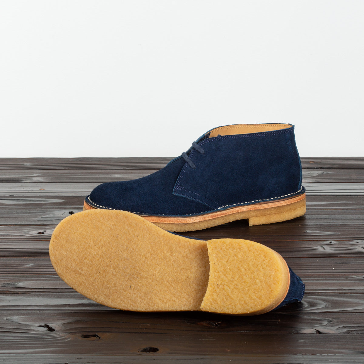 John Lofgren Desert Boots - Navy - Standard & Strange