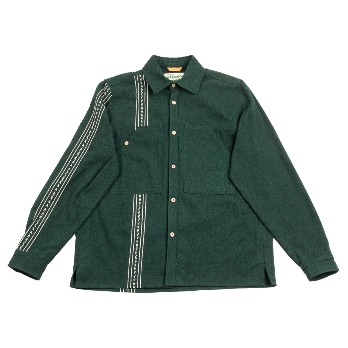 Graziano and Gutiérrez Work-Shirt - Green Striped - Standard & Strange