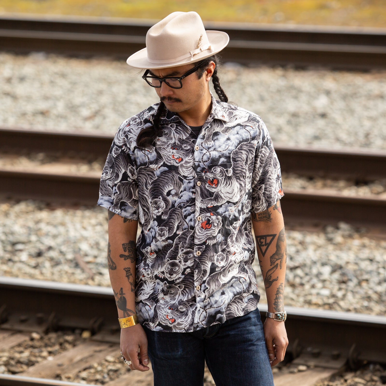 Freenote Hawaiian Shirt - Black Tiger - Standard & Strange