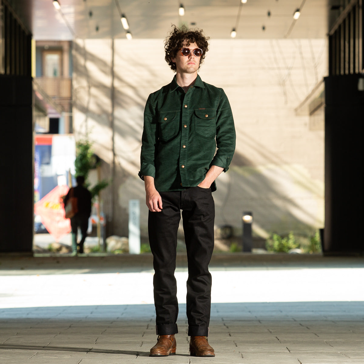 Indigofera Buck Tapered Fit - 14oz Gunpowder Black Selvedge - Standard & Strange