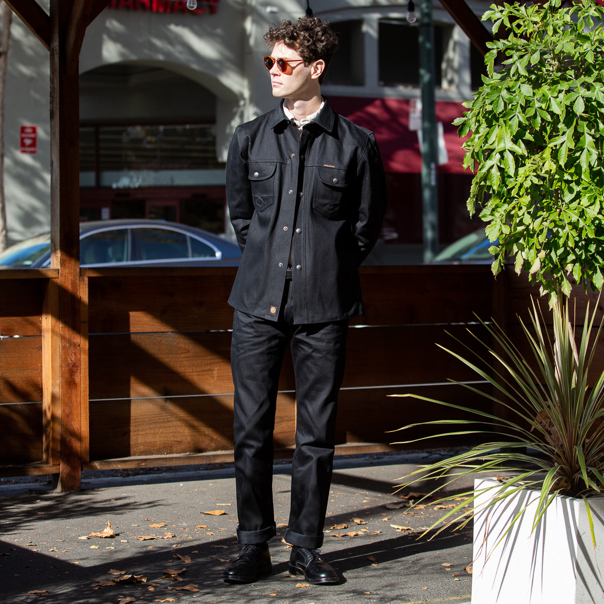 Indigofera Copeland Slim Fit Jacket - 14oz Black Gunpowder Selvedge - Standard & Strange