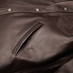 Indigofera Fargo Trucker Jacket - Dark Brown Leather - Standard & Strange
