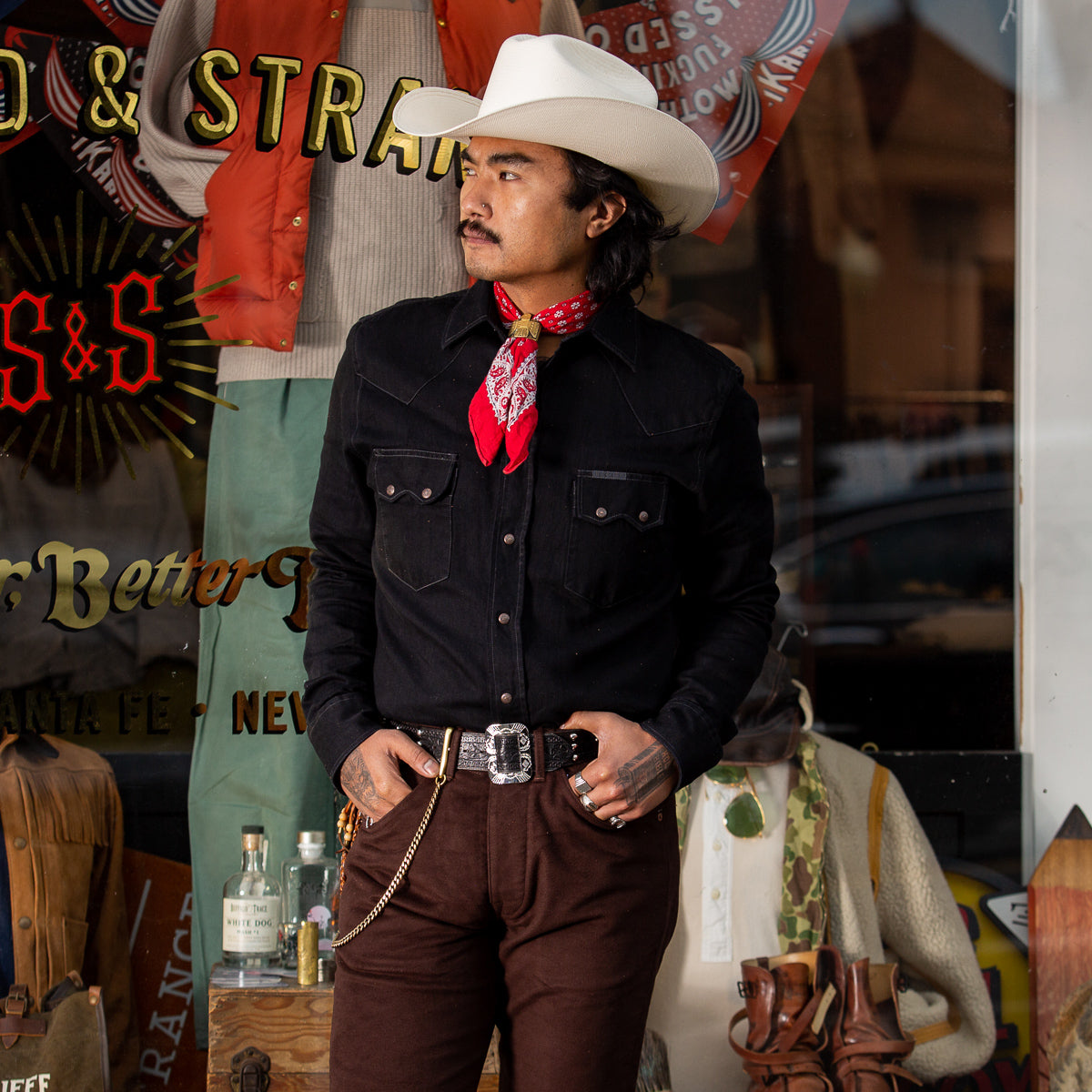 Indigofera Ryman Shirt - Black Denim Rinsed - Standard & Strange