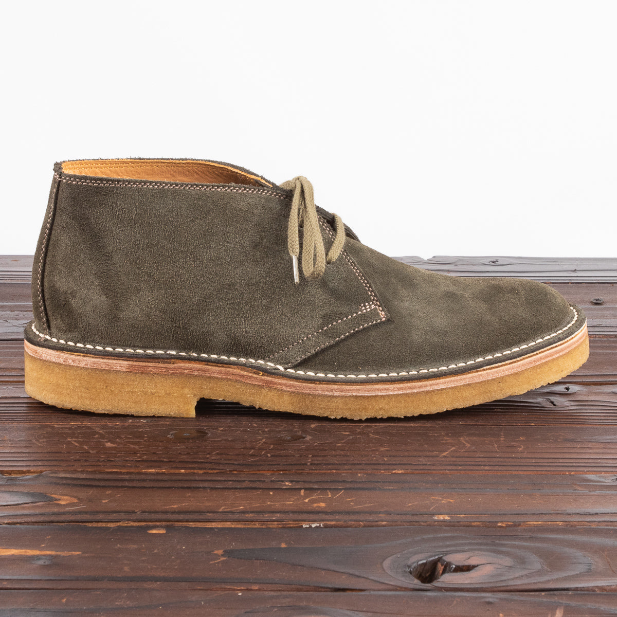 John Lofgren Desert Boots - Olive Suede - Standard & Strange