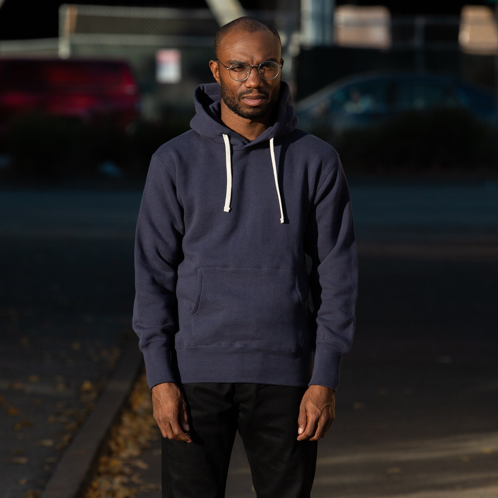 The Real McCoy's Loopwheel Pullover Hoodie - Navy - Standard & Strange