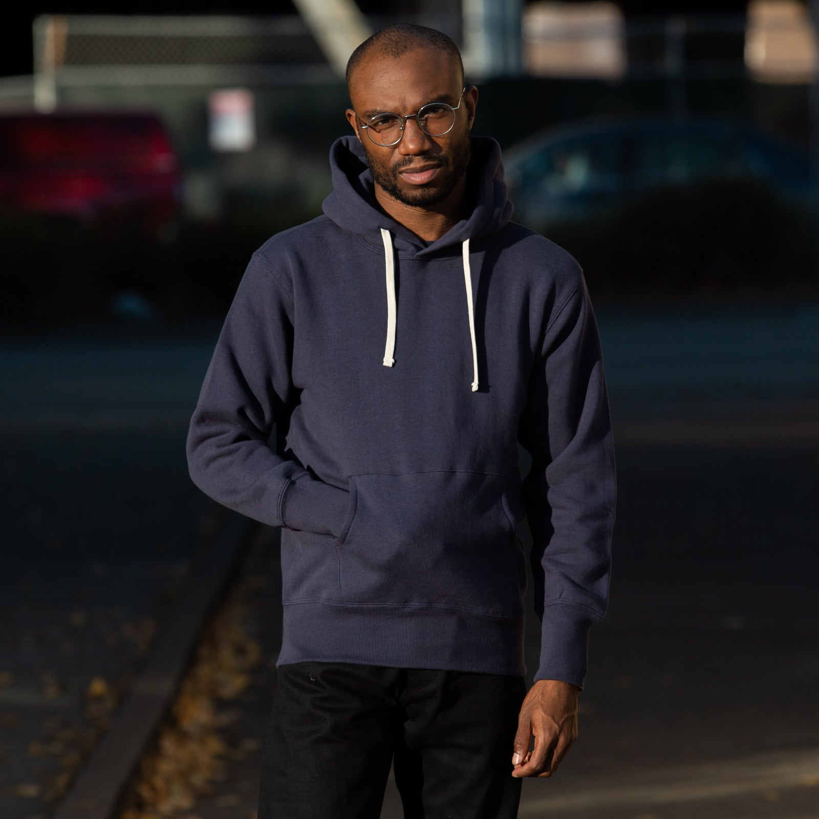 The Real McCoy's Loopwheel Pullover Hoodie - Navy - Standard & Strange