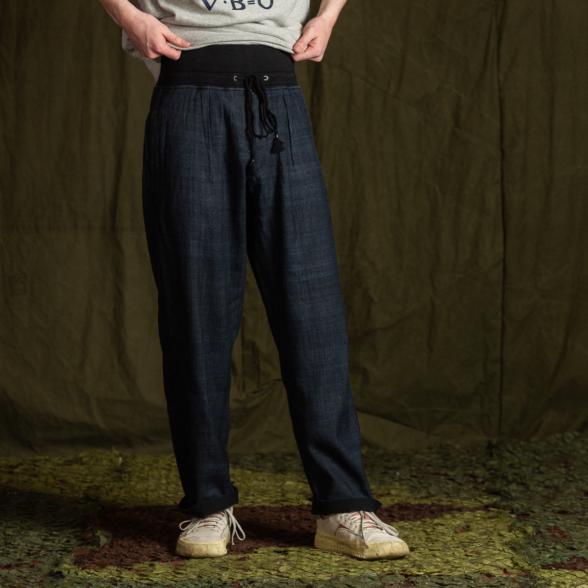 MotivMfg Dinner Track Pants - Midnight Tussah Silk Broadcloth - Standard & Strange