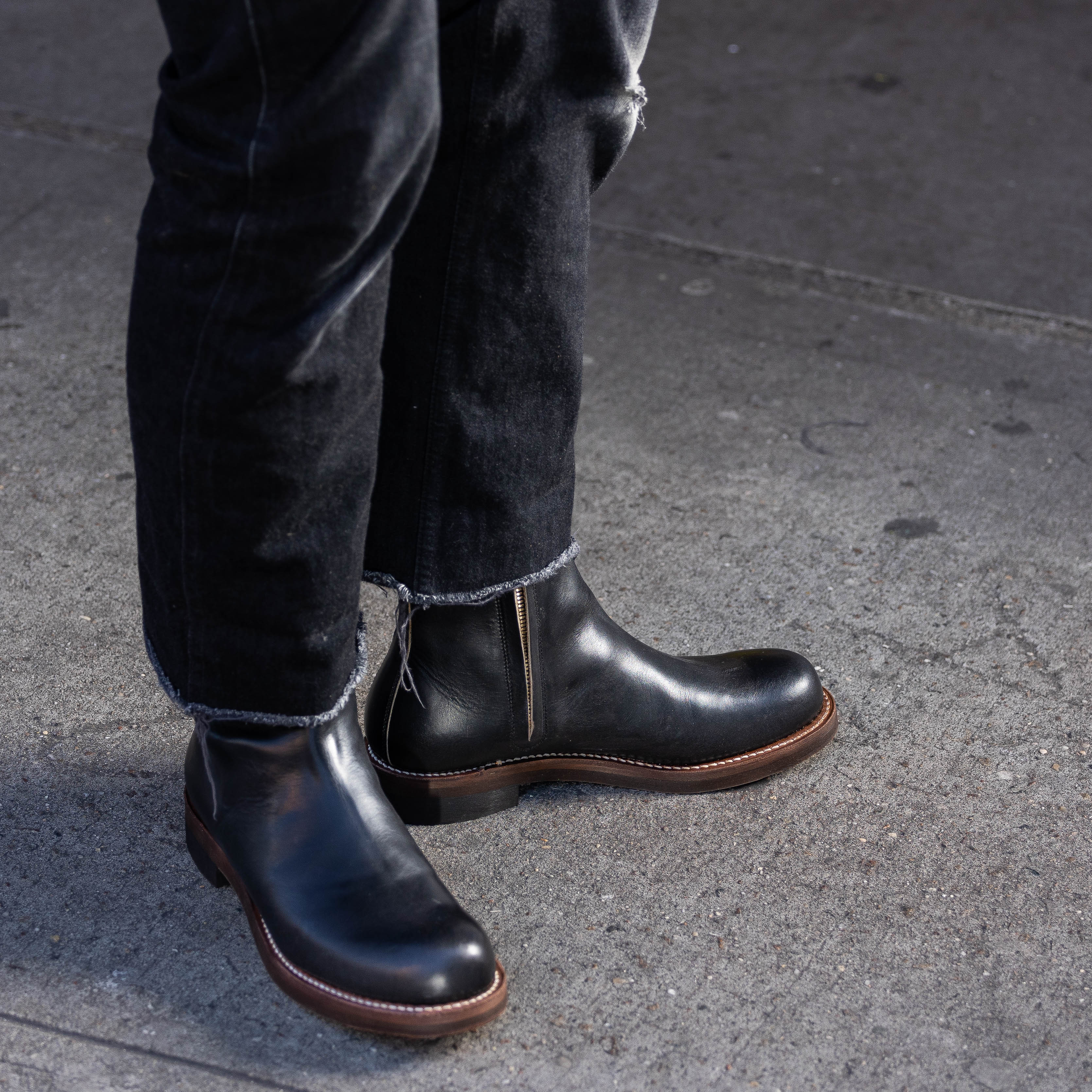 Rolling Dub Trio Casper Side Zip Boot - Black CXL - Standard & Strange