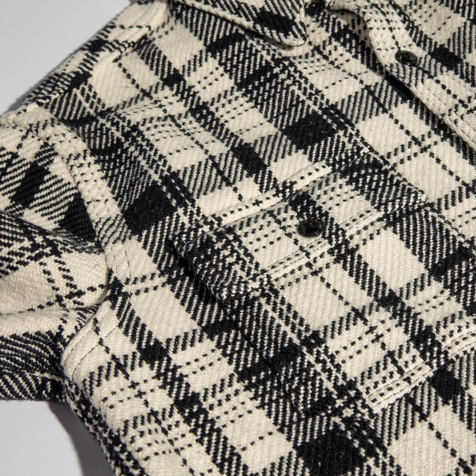 The Real McCoy's 8HU Heavy Weight Flannel Shirt - White - Standard & Strange