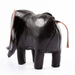 The Real McCoy's Handcrafted Horsehide Elephant - Black - Standard & Strange