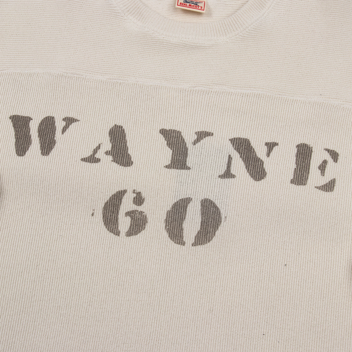 The Real McCoy's Military Football Tee / Wayne - Milk - Standard & Strange