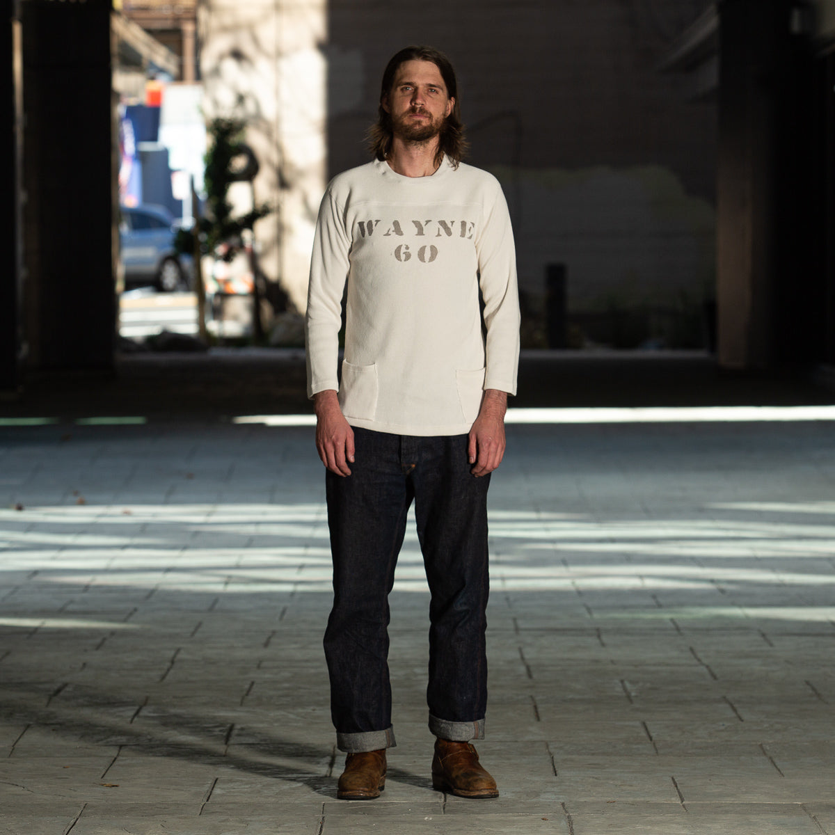 The Real McCoy's Military Football Tee / Wayne - Milk - Standard & Strange