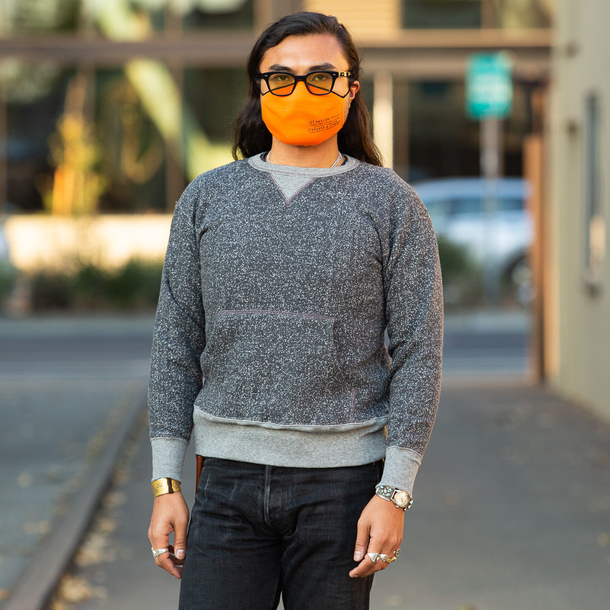 The Real McCoy's Salt & Pepper Crewneck Sweatshirt - Standard & Strange