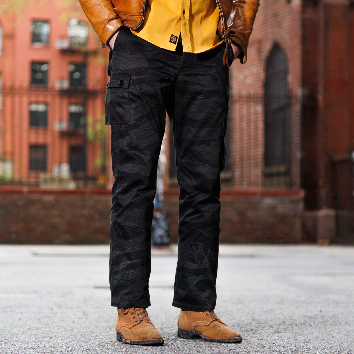 The Real McCoy's Tiger Camouflage Trousers - Black Over-dye - Standard & Strange