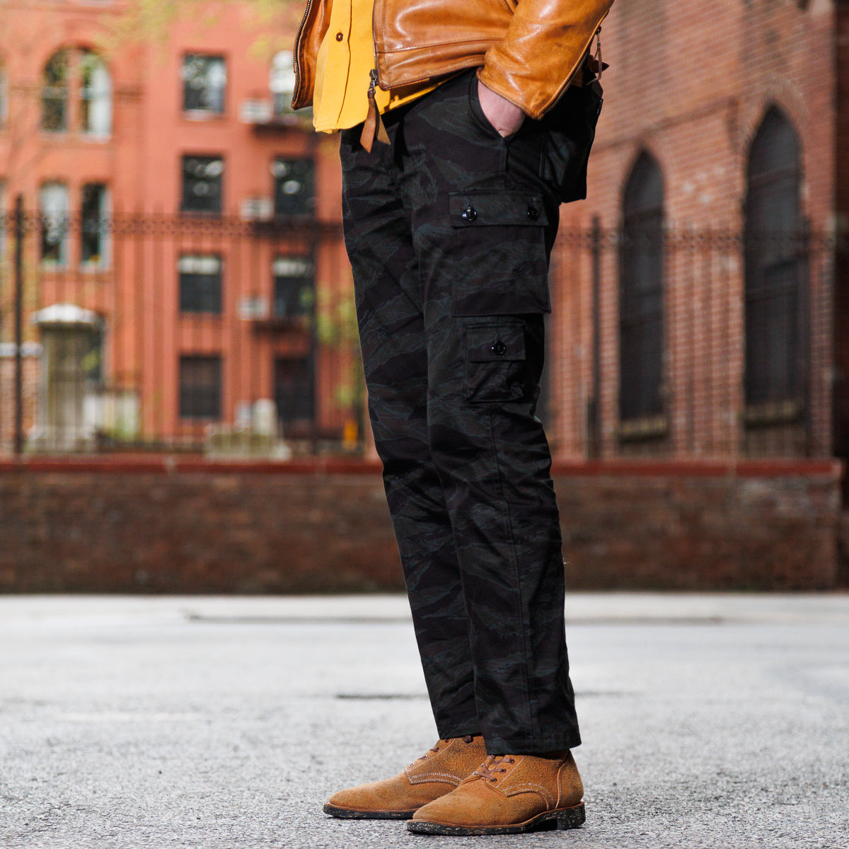 The Real McCoy's Tiger Camouflage Trousers - Black Over-dye - Standard & Strange