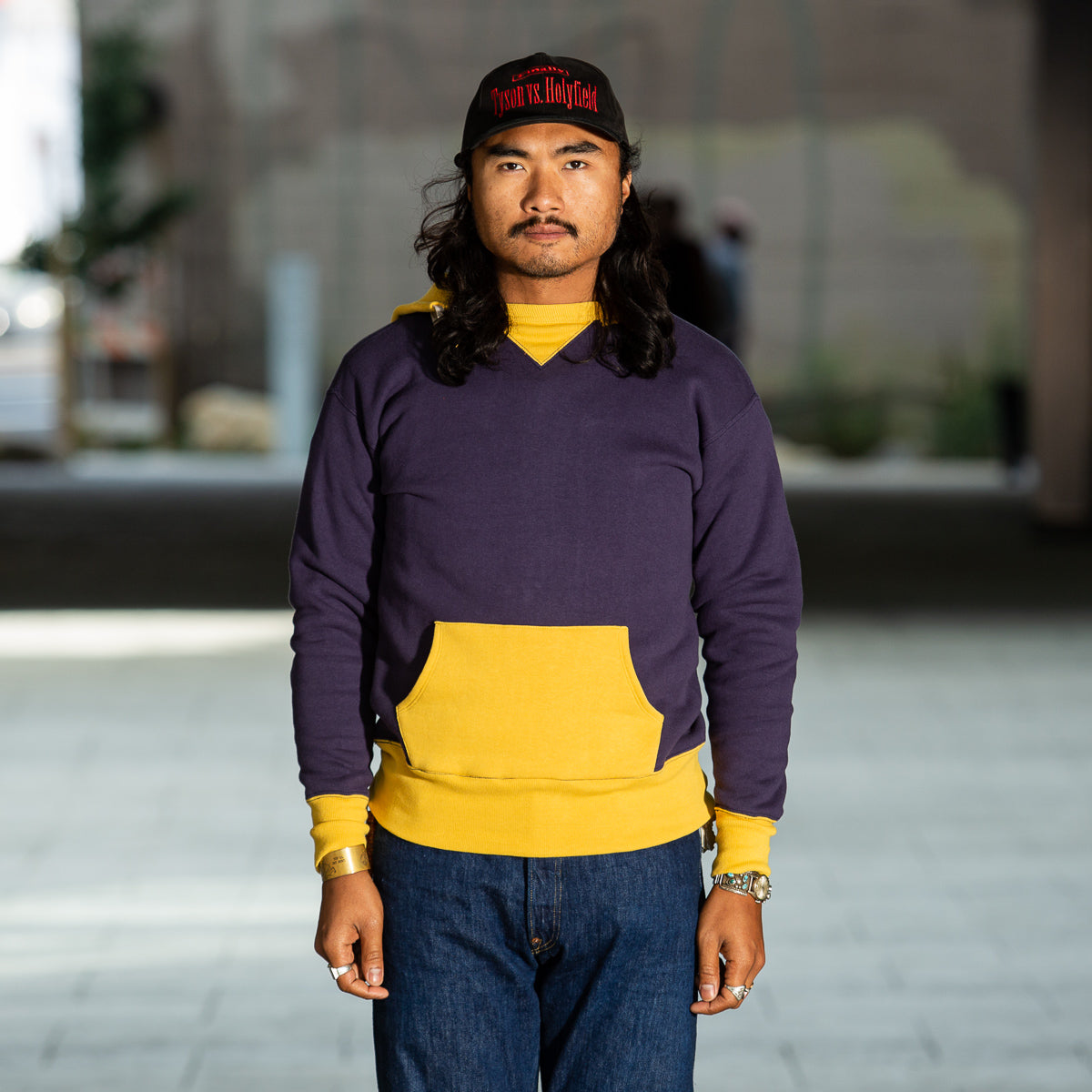 The Real McCoy's Loopwheel After Hooded Parka - Blue/Yellow - Standard & Strange