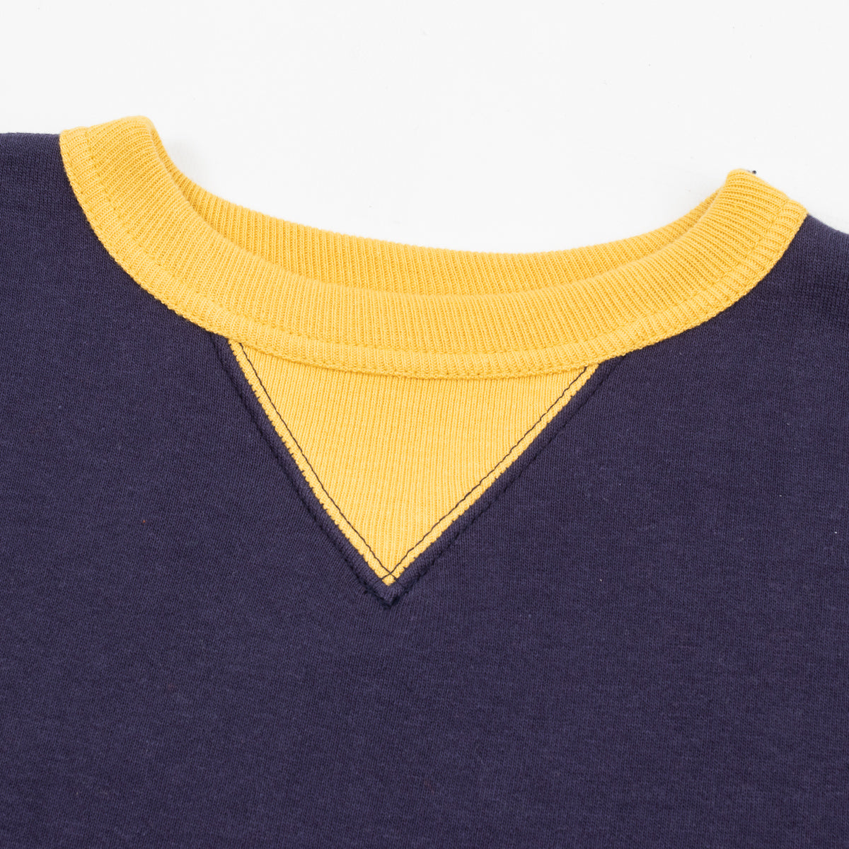The Real McCoy's Loopwheel Crewneck Sweatshirt - Two-Tone Blue/Yellow - Standard & Strange