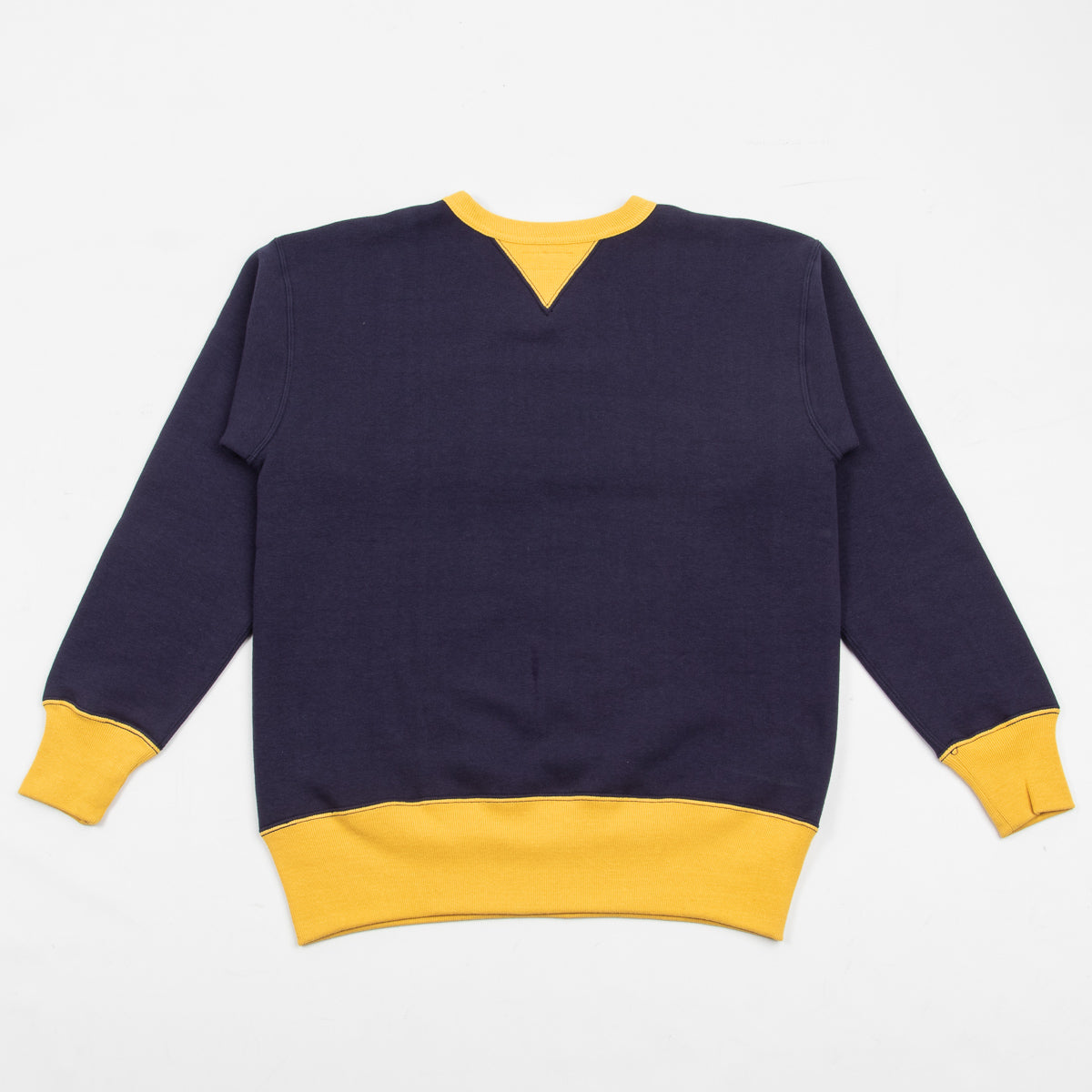 The Real McCoy's Loopwheel Crewneck Sweatshirt - Two-Tone Blue/Yellow - Standard & Strange