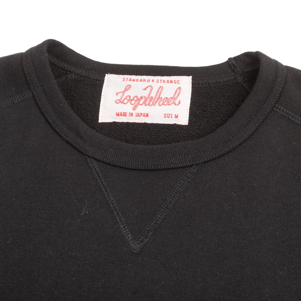 Standard & Strange Wakayama Special Loopwheel Raglan Crewneck Sweatshirt - Black - Standard & Strange