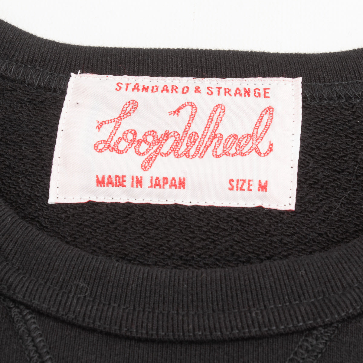 Standard & Strange Wakayama Special Loopwheel Raglan Crewneck Sweatshirt - Black - Standard & Strange