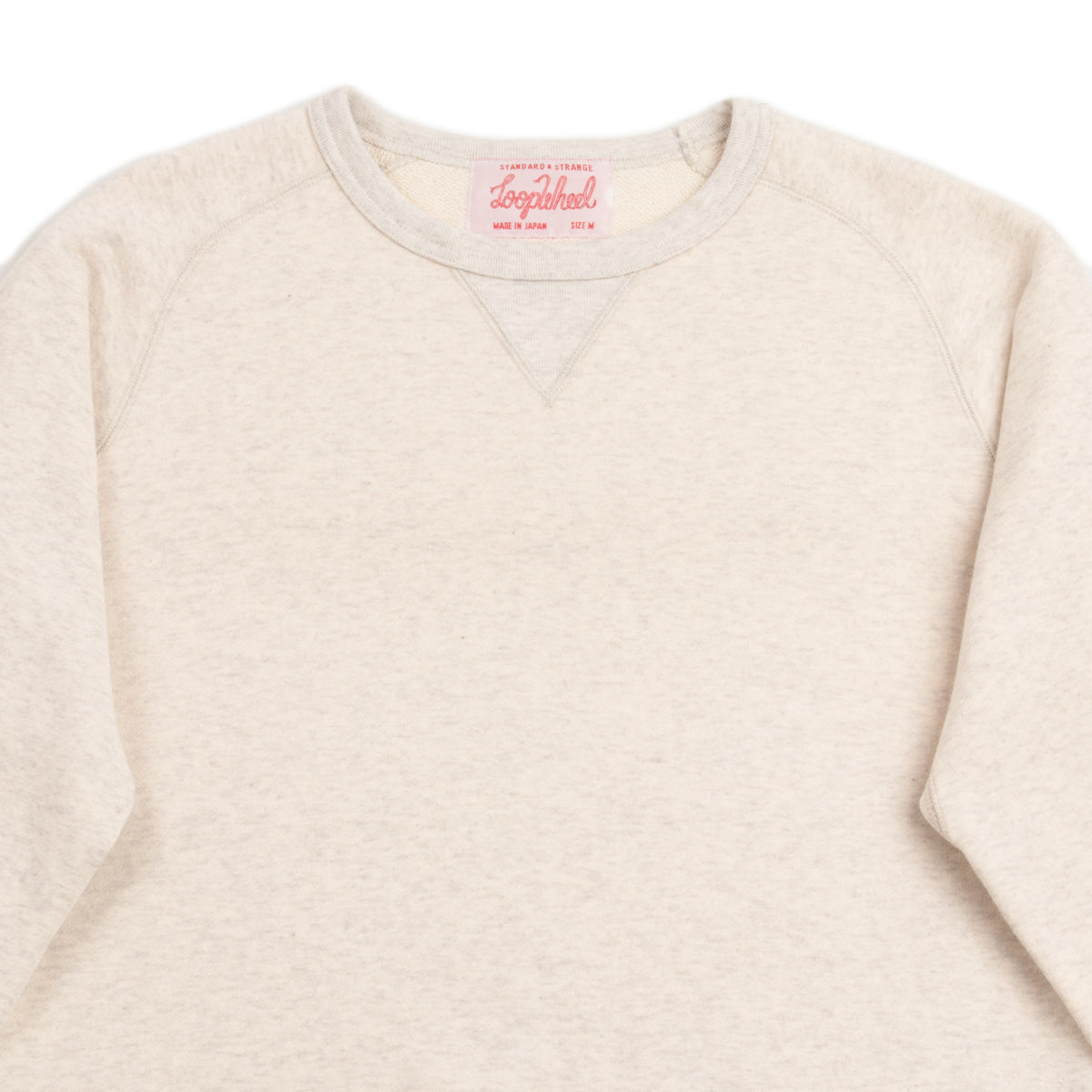 Standard & Strange Wakayama Special Loopwheel Raglan Crewneck Sweatshirt - Heather Gray - Standard & Strange