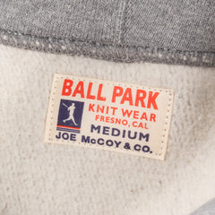The Real McCoy's Ball Park Heavyweight Hooded Sweatshirt - Medium Gray - Standard & Strange