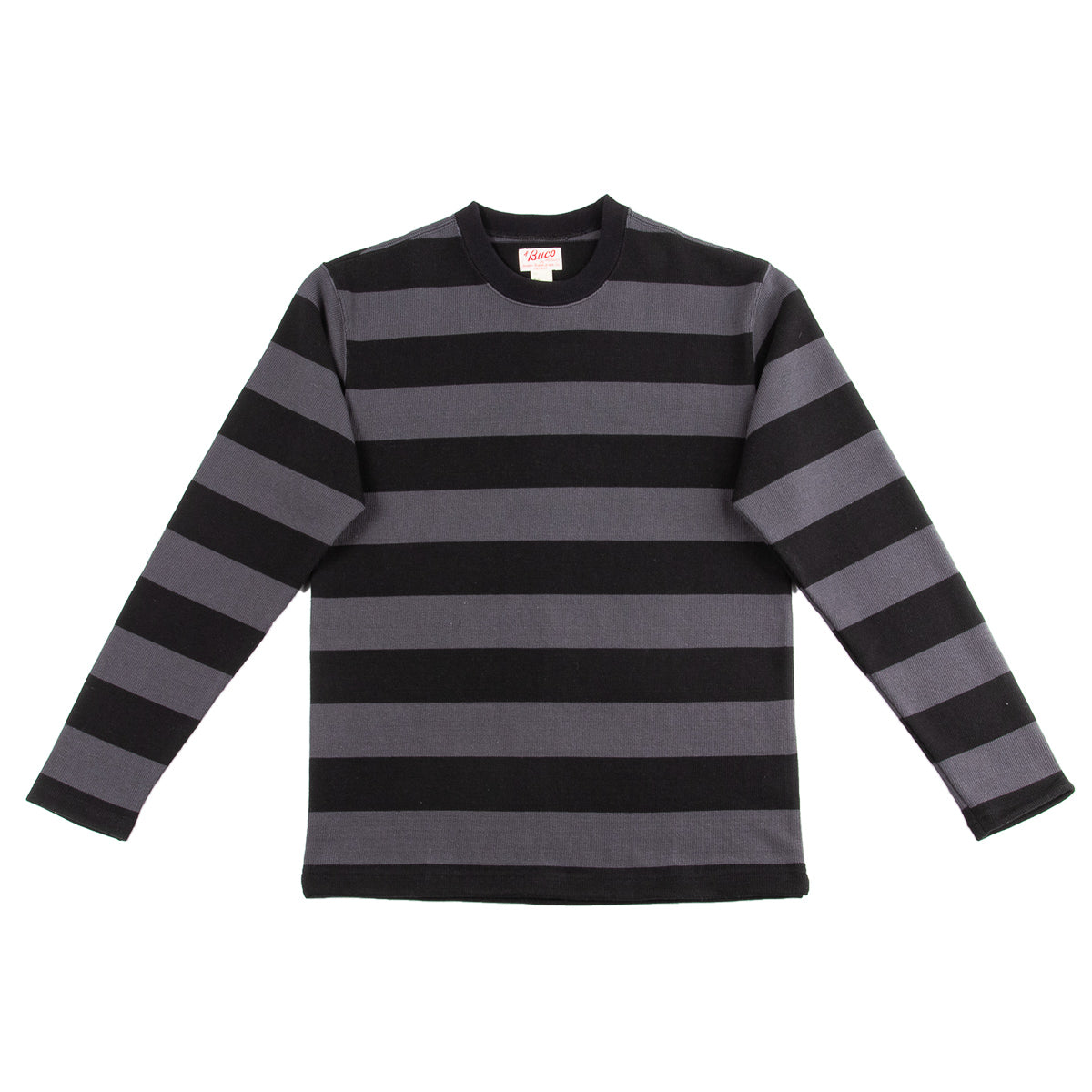 The Real McCoy's Buco Heavy Stripe Racing Jersey - Gray/Black - Standard & Strange