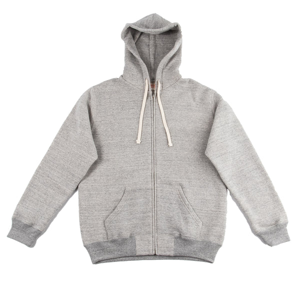 The Real McCoy's Loopwheel Full Zip Hoodie - Gray - Standard