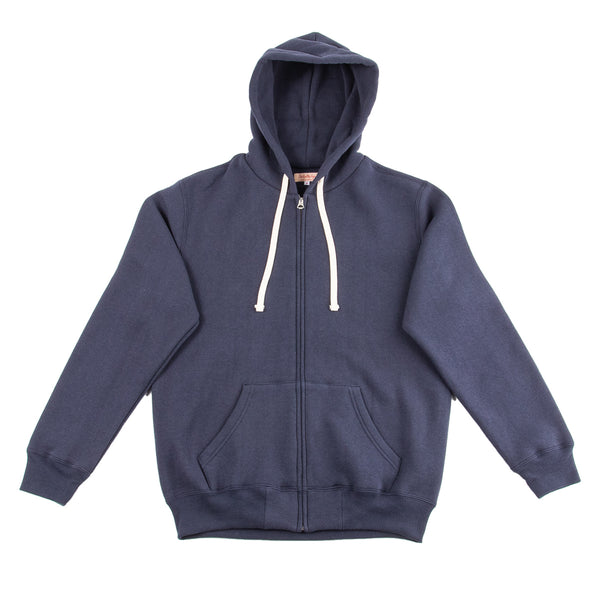 The Real McCoy's Loopwheel Full Zip Hoodie - Navy - Standard