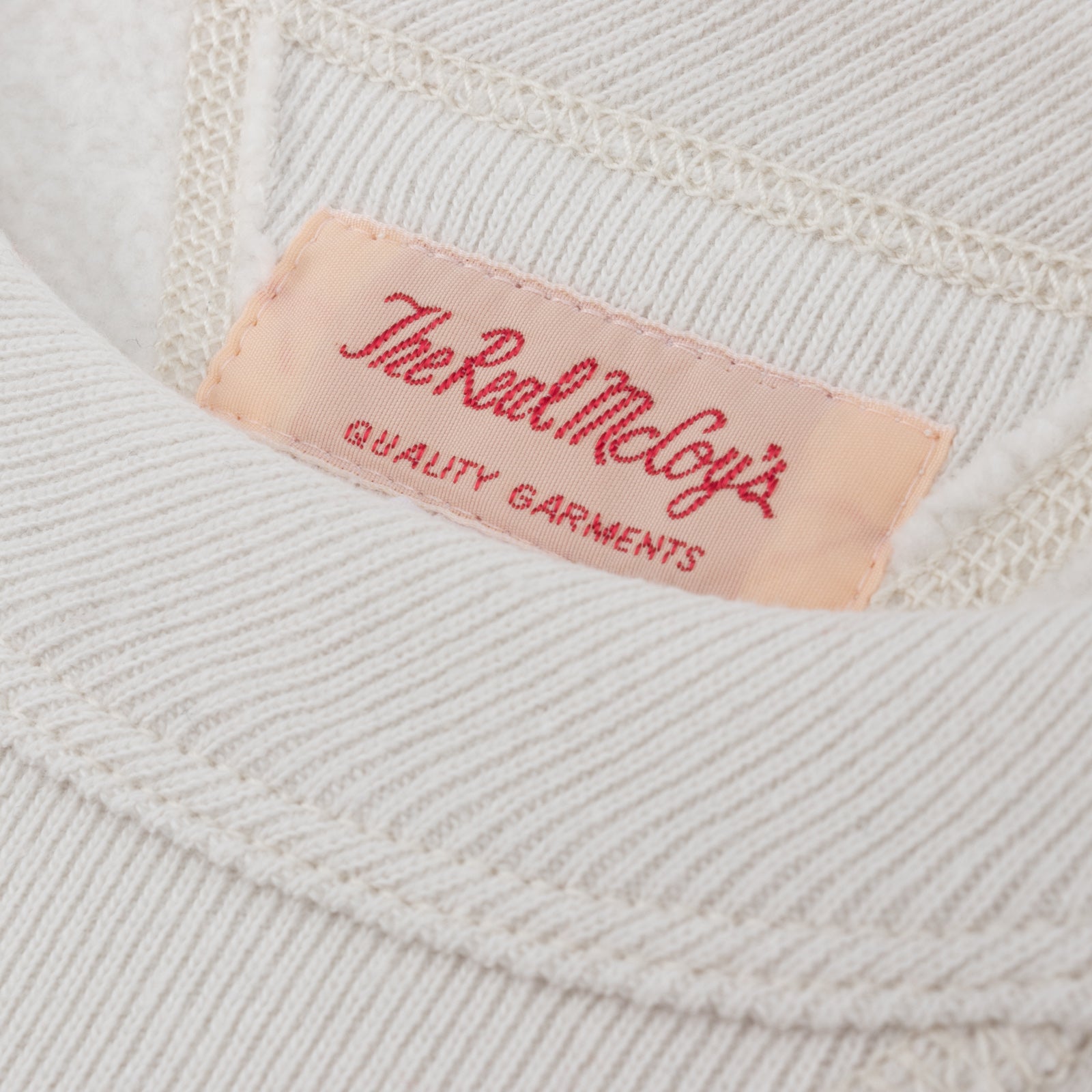 The Real McCoy's Loopwheel Crewneck Sweatshirt - Milk - Standard & Strange