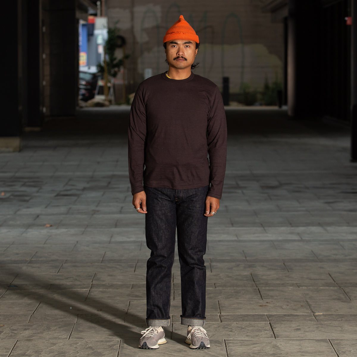 Warehouse Long Sleeve Crew Neck Tee - Black - Standard & Strange