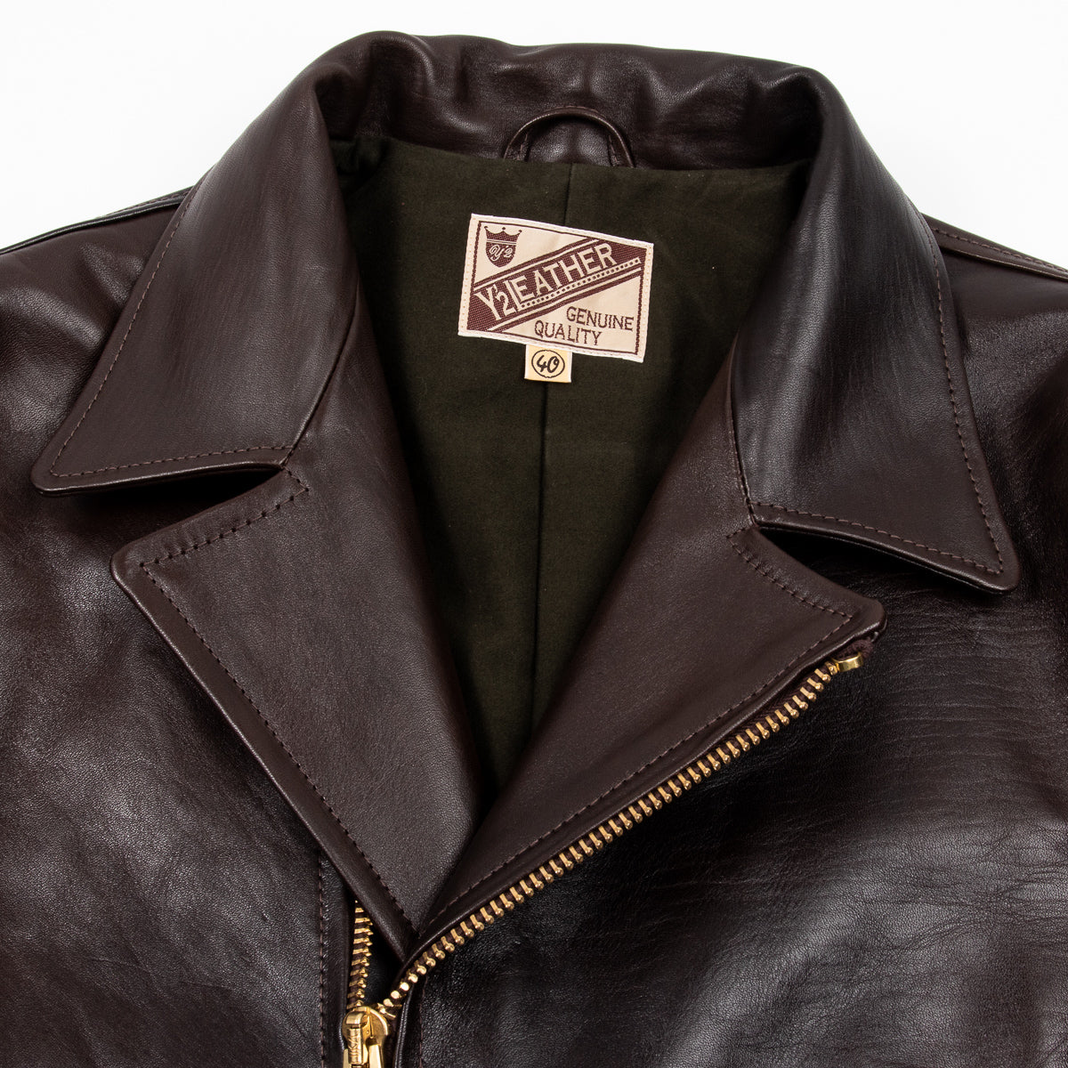 Y'2 Leather Black Hand Dyed Horsehide Double Rider Jacket (HR-56) - Standard & Strange