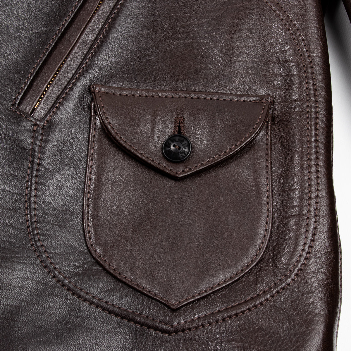 Y'2 Leather Black Hand Dyed Horsehide Double Rider Jacket (HR-56) - Standard & Strange