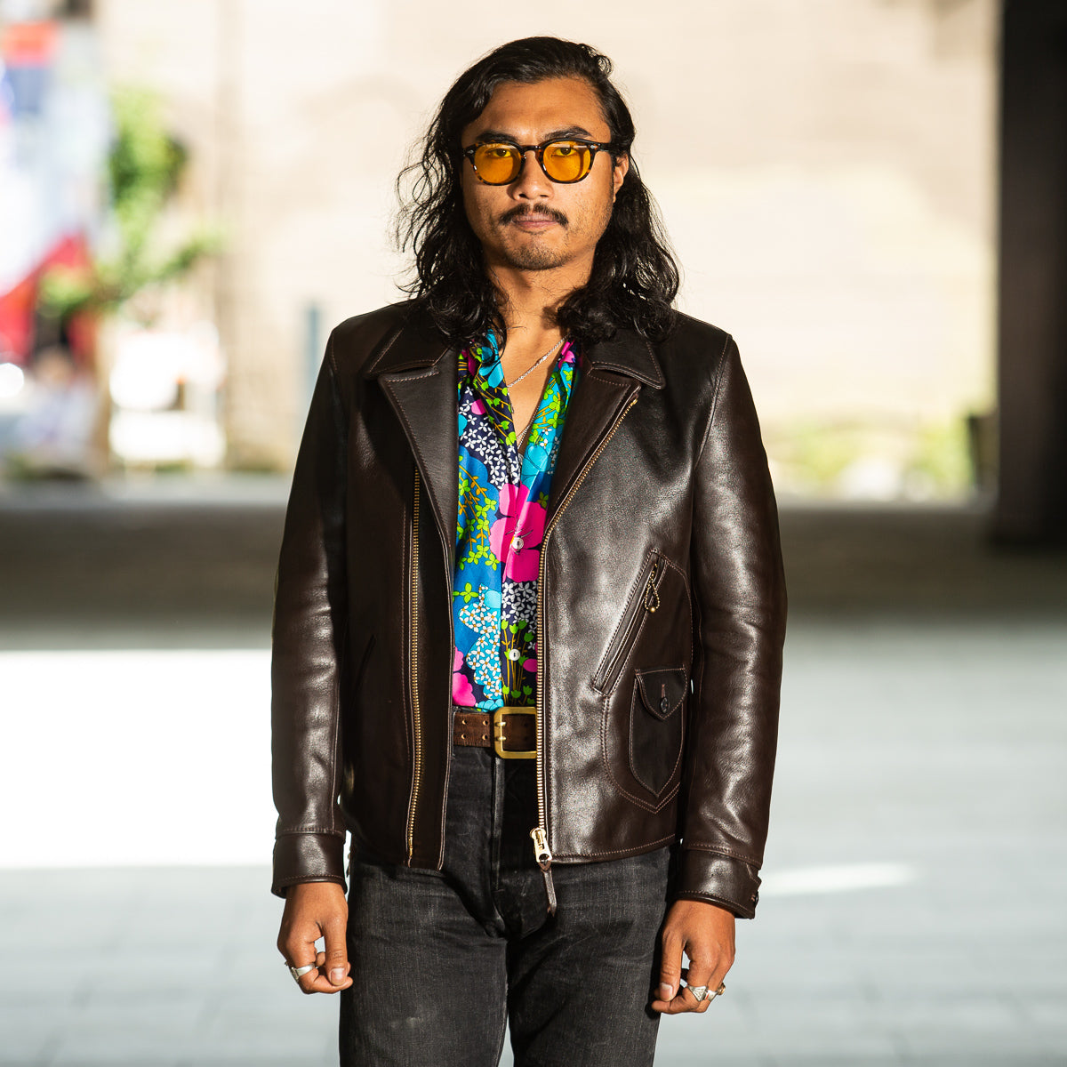 Y'2 Leather Black Hand Dyed Horsehide Double Rider Jacket (HR-56) - Standard & Strange