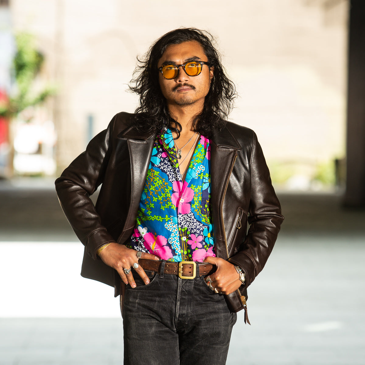 Y'2 Leather Black Hand Dyed Horsehide Double Rider Jacket (HR-56) - Standard & Strange