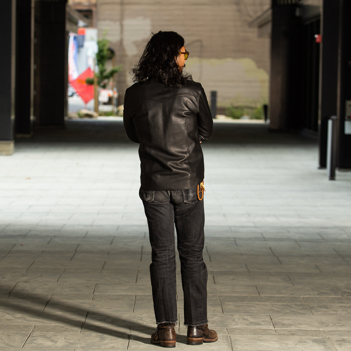 Y'2 Leather Steer Oil Western Shirt - Black (SS-13) - Standard & Strange